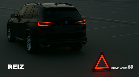 Автомобиль с аварийным знаком на дороге — иллюстрация к статье о ДТП в Украине